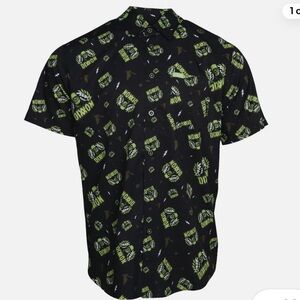 Dixxon The Frankenstein Black Green Graphic Shirt Short Sleeve Small